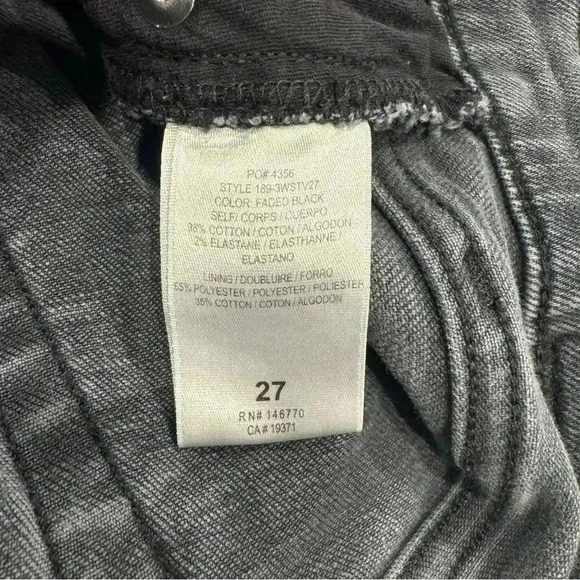 RE/DONE Originals High Rise Ankle Crop in Faded Black 27 146770 - Picture 4 of 8